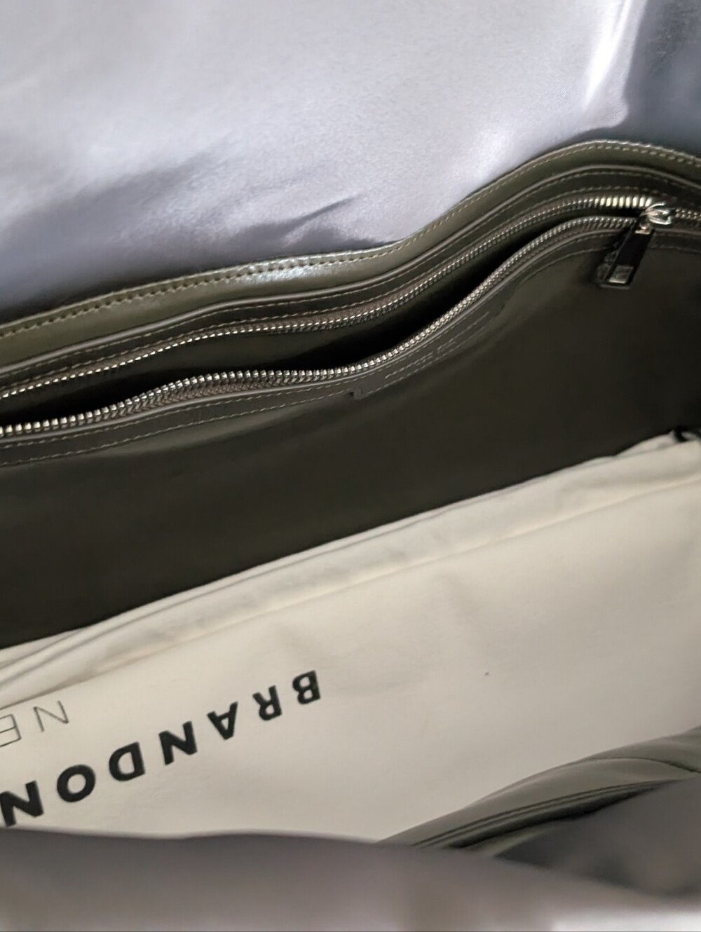 Brandon Blackwood Olive Green Nia Oversized Duffle - Picture 4 of 5